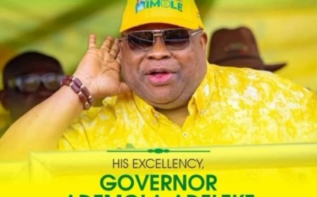 Hon. Tiamiyu  felicitates with  Chief of Staff on Governor Ademola Adeleke  re-election