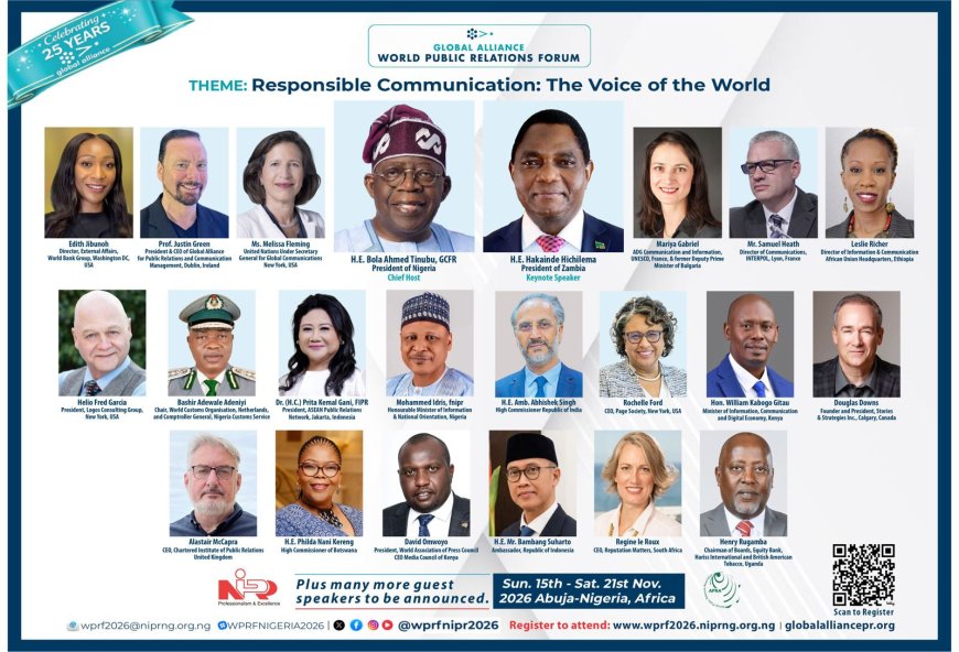 FGN set to welcome delegates from 126 countries for the 2026 World Public Relations Forum (WPRF)